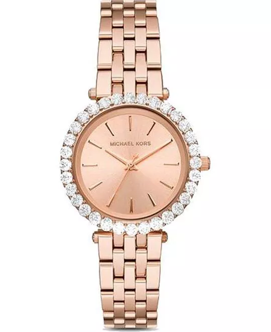 Darci Pavé Rose Gold-Tone Watch 34mm