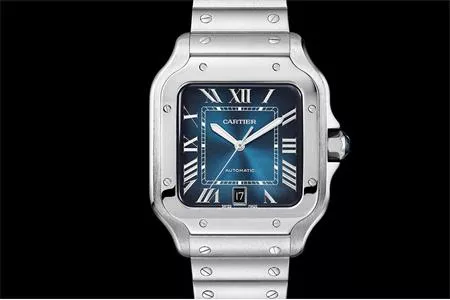 Cartier bổ sung sắc xanh navy với đồng hồ Santos de Cartier Blue Dial
