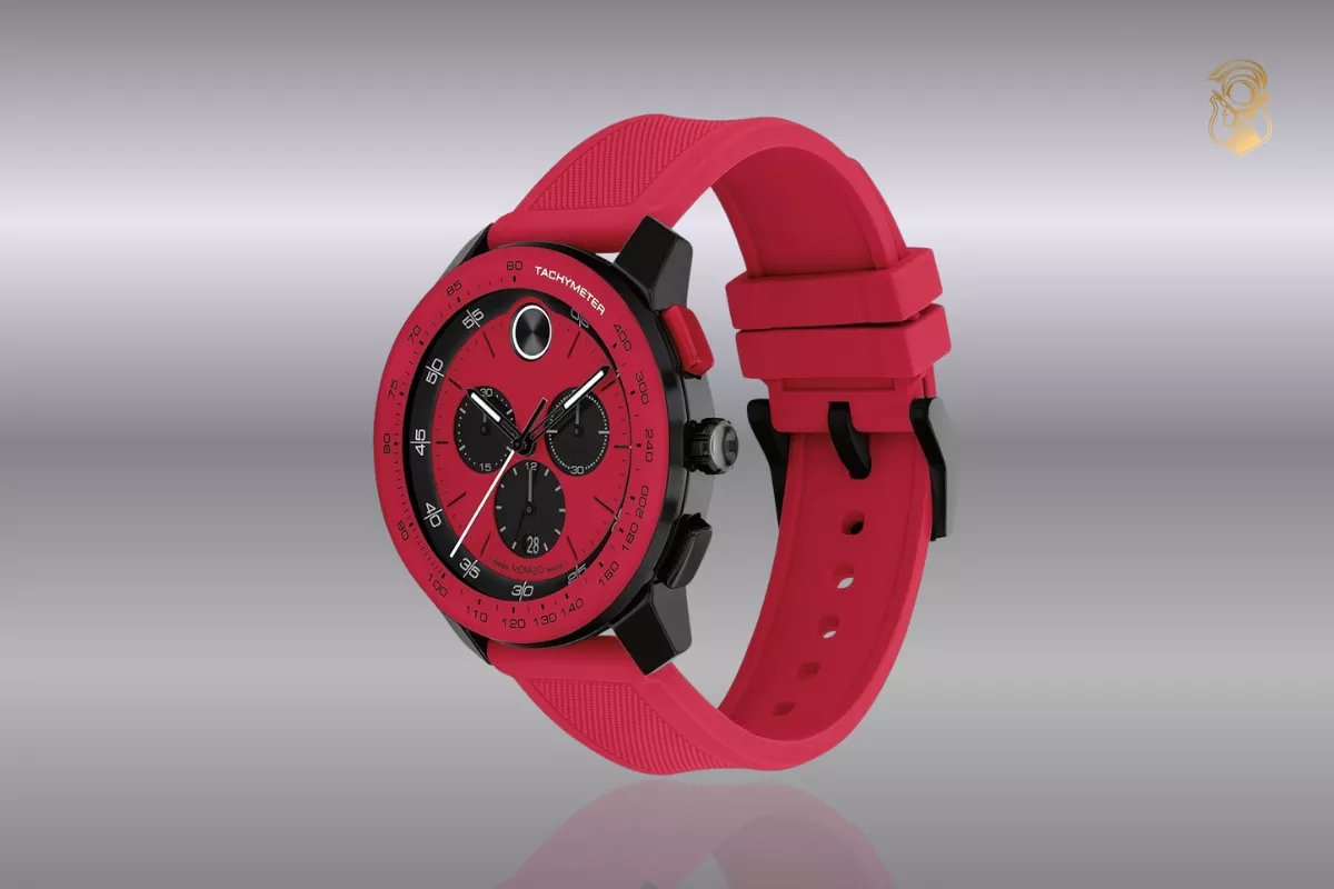 Movado - Đồng hồ màu đỏ red watch