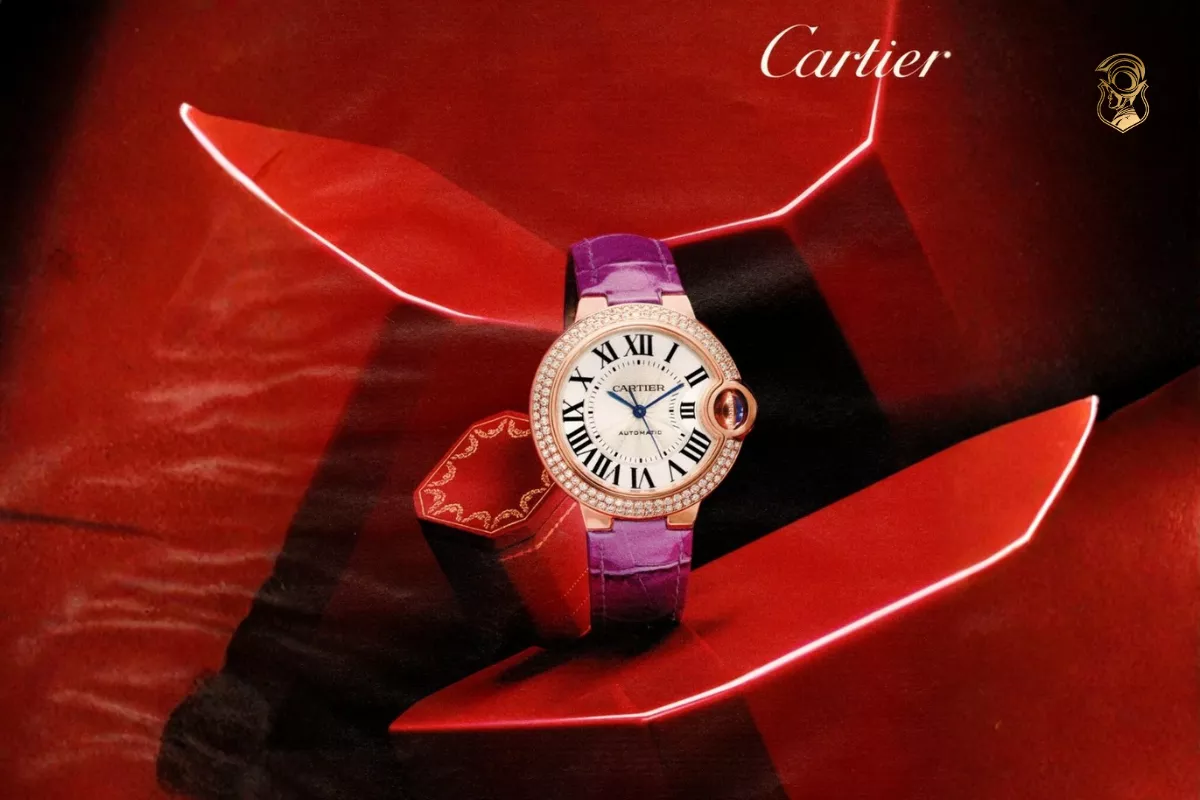Đồng hồ màu tím - Cartier