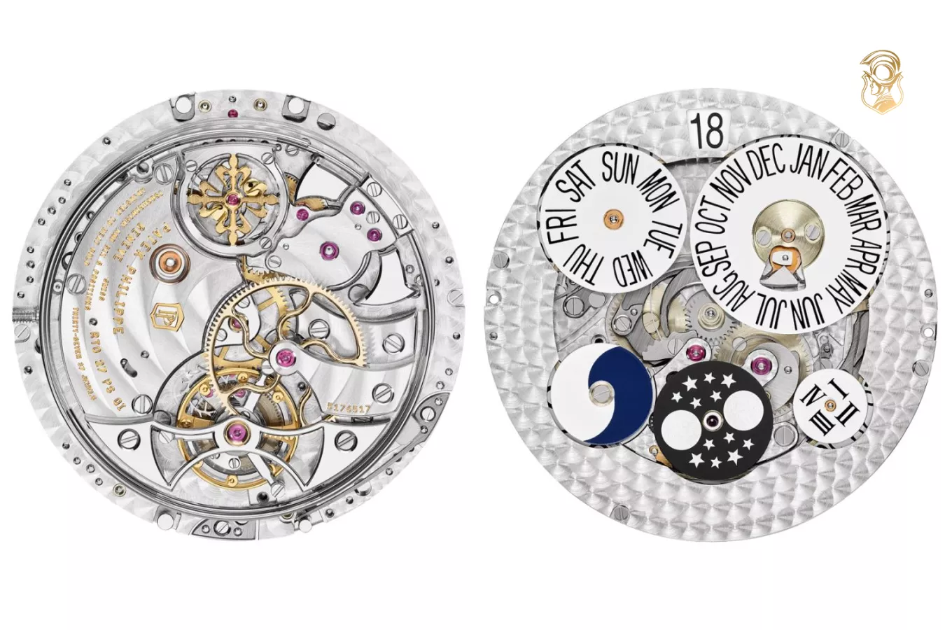 bộ máy đồng hồ moonphase cơ thủ công - moonphase movement