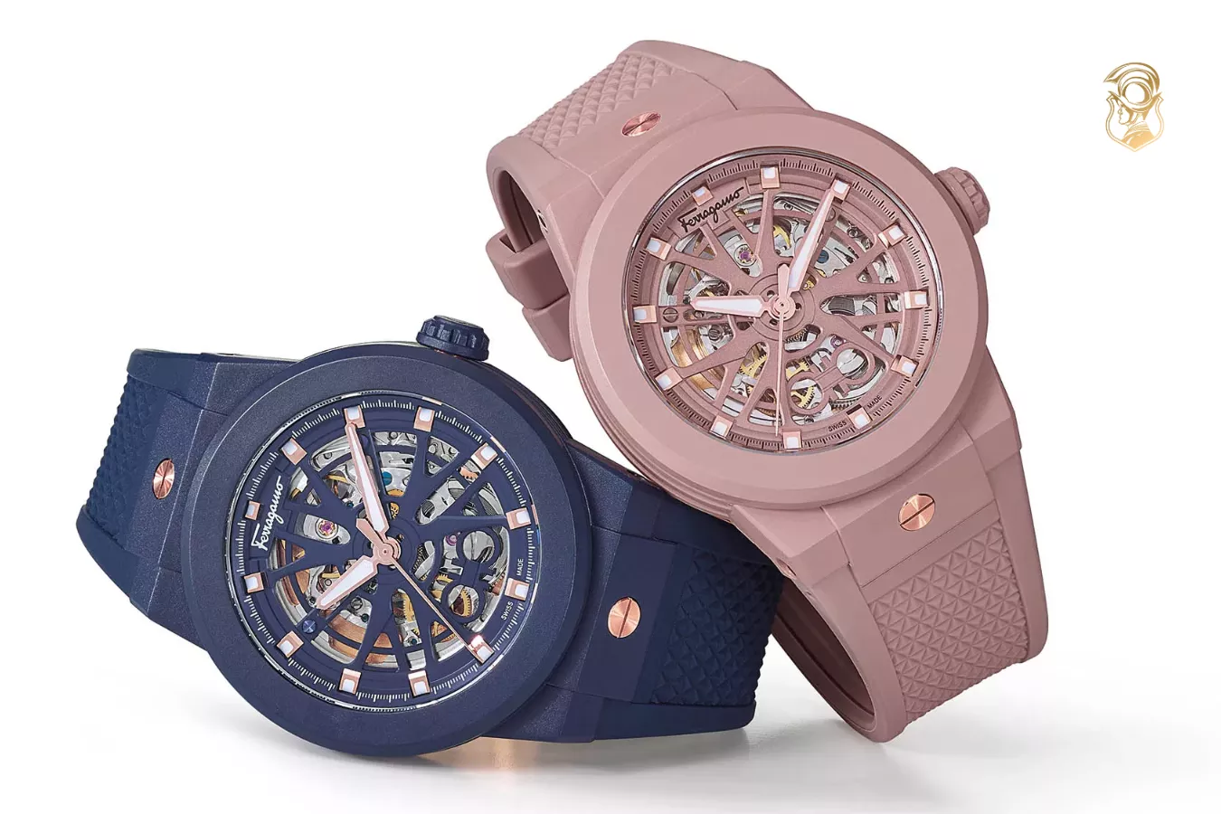 Đồng hồ thê thao dáng vỏ tròn Salvatore Ferragamo F-80 Limited Ecoceramic