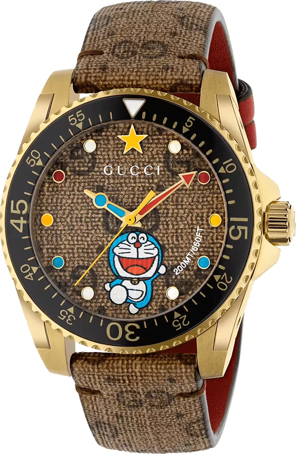 MSP: 97595 Doraemon x Gucci Dive Watch 40mm 74,100,000