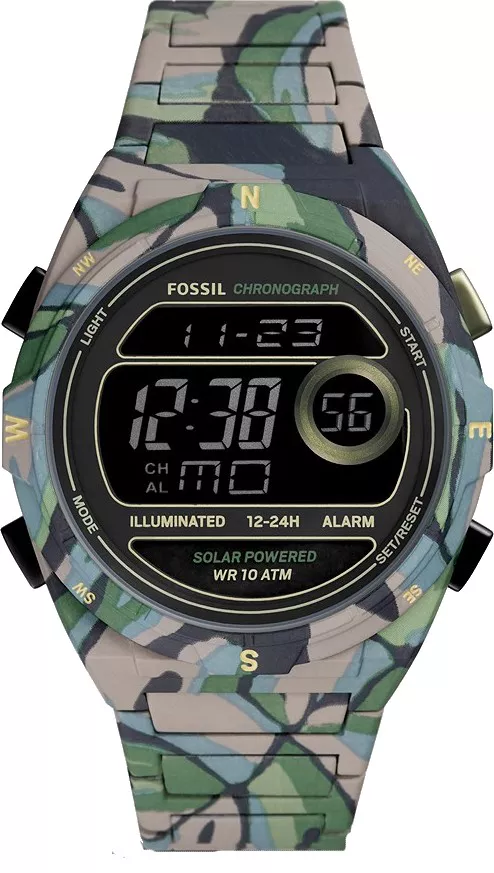 MSP: 98897 Everett Solar-Powered Digital Camo Watch 45MM 7,410,000