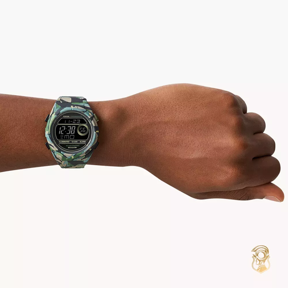 Everett Solar-Powered Digital Camo Watch 45MM