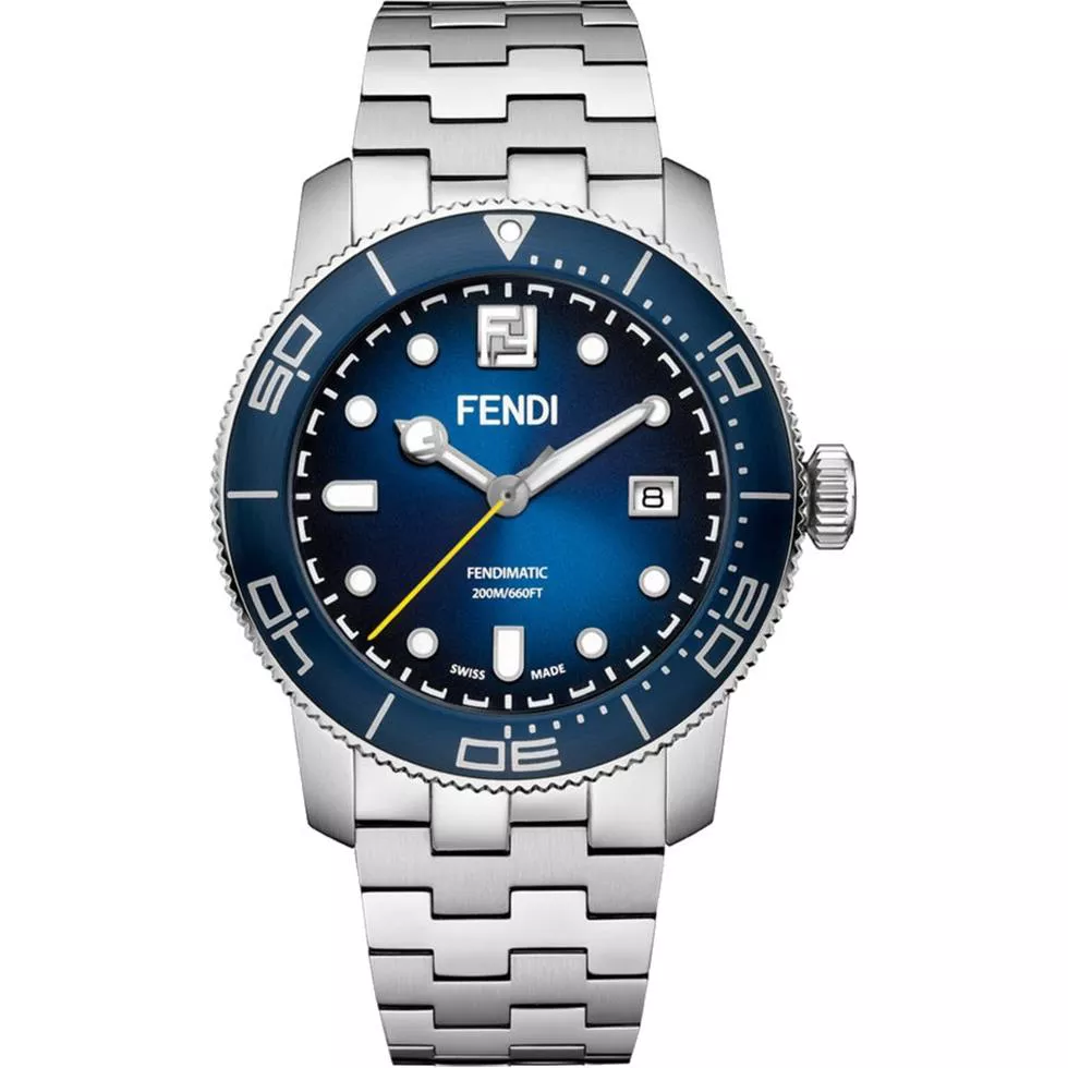 Fendi Aqua Automatic Diver Blue Watch 42mm