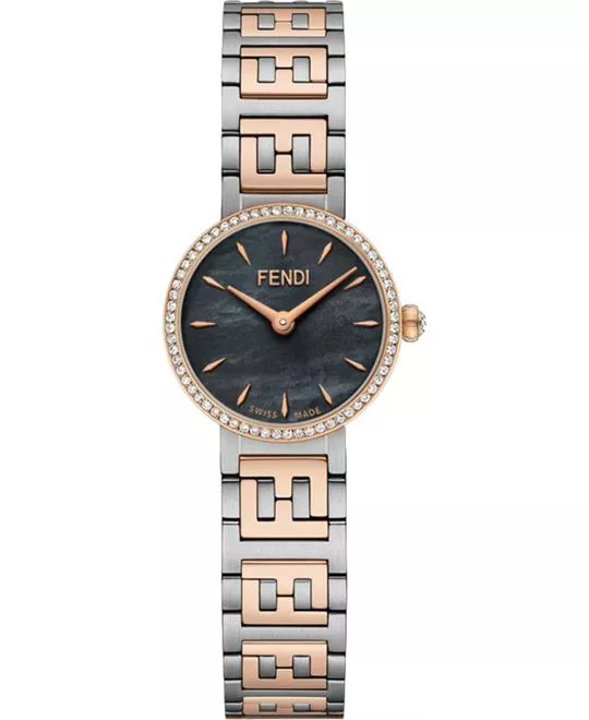 Fendi Forever Diamond Rose Gold Tone Watch 19mm