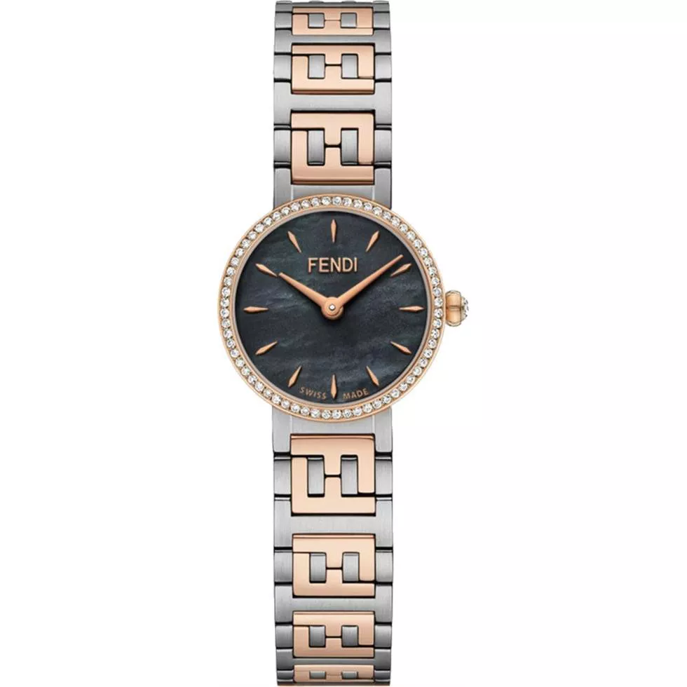 Fendi Forever Diamond Rose Gold Tone Watch 19mm