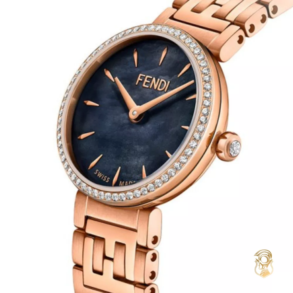 Fendi Forever Diamond Rose Gold Tone Watch 29mm