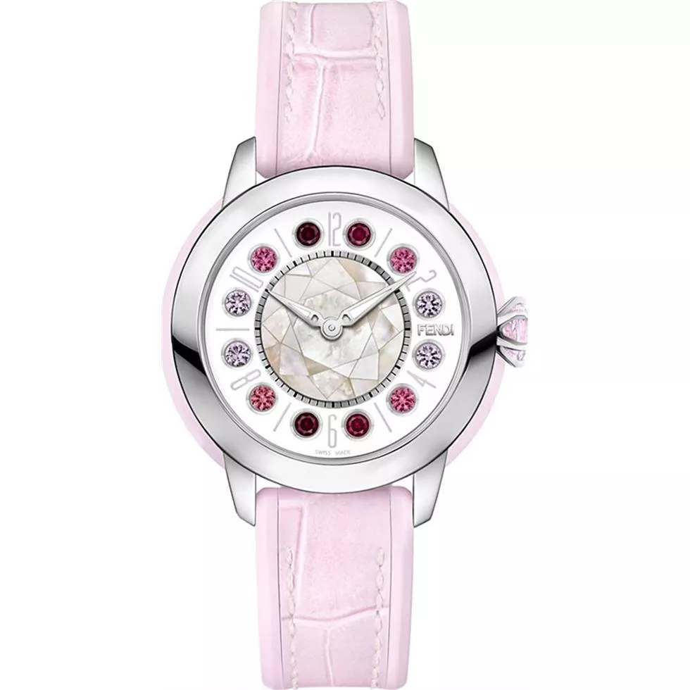 Fendi Ishine F132024571T01 Rotating Gemstones Watch 33mm