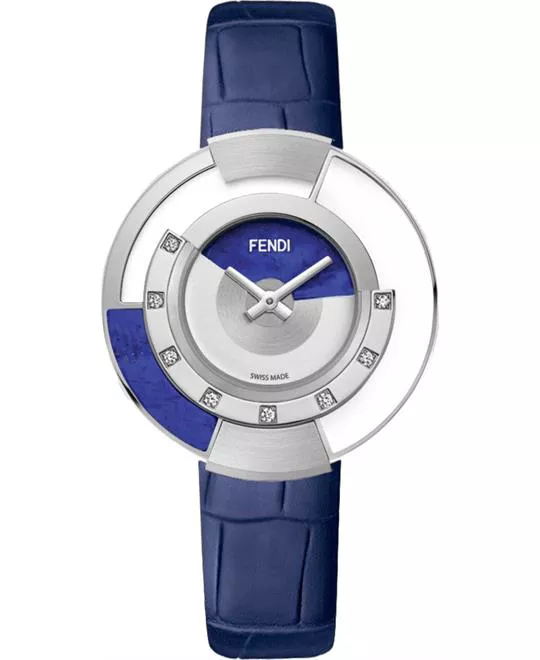 Fendi Policromia Diamond Blue Watch 33mm