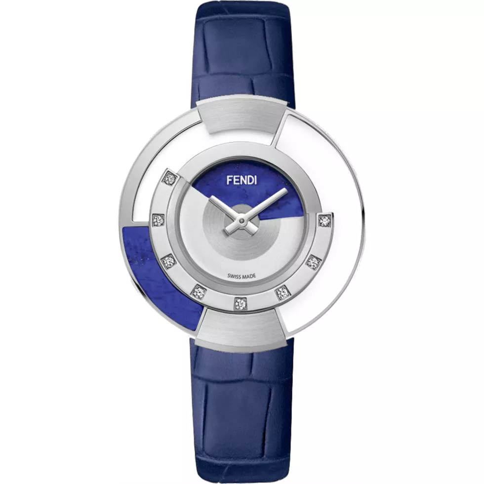 Fendi Policromia Diamond Blue Watch 33mm