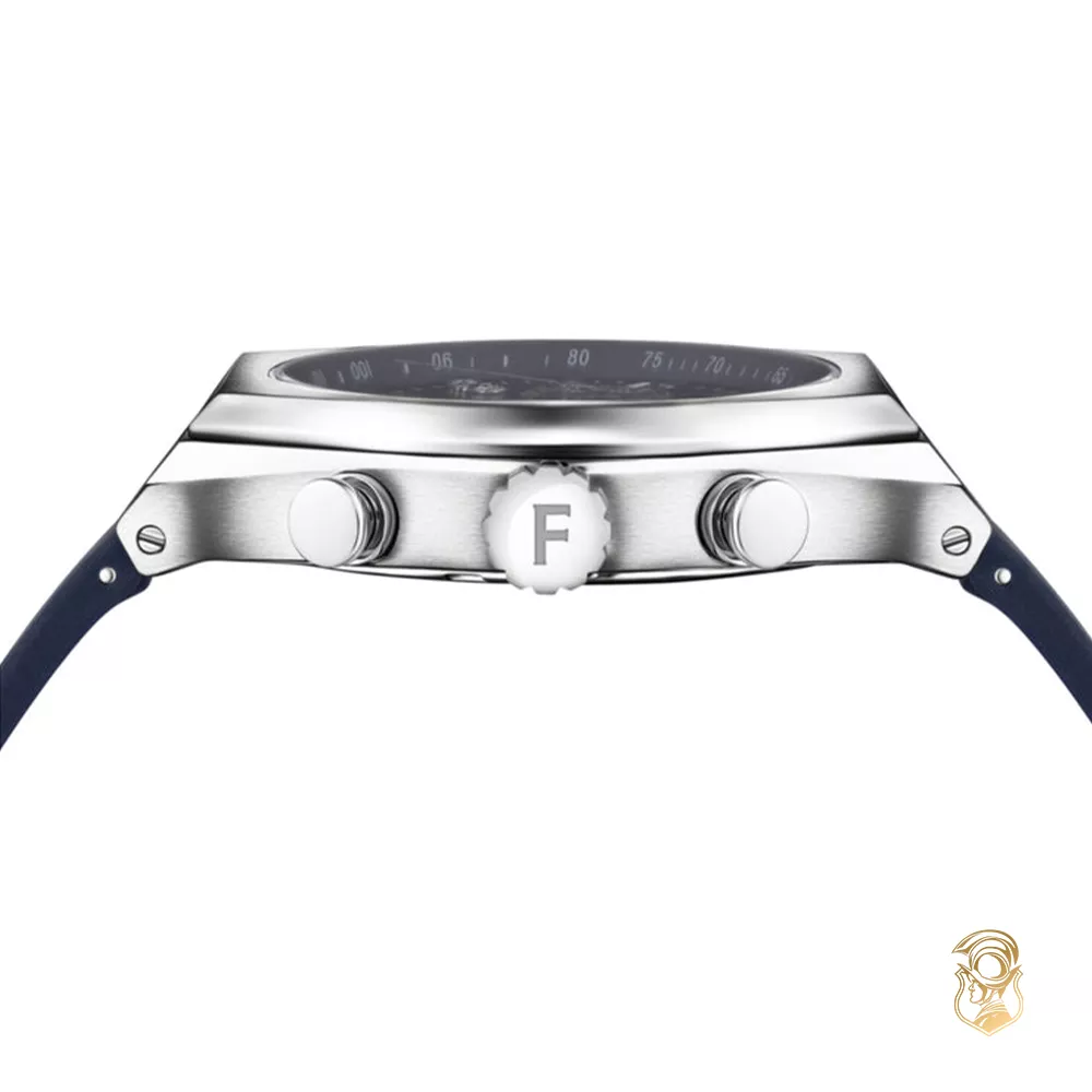 Ferragamo Tonneau Chrono Blue Watch 42mm