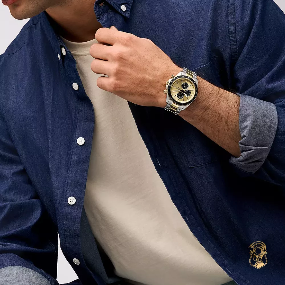 Fossil Autocross Multifunction Two-Tone Watch 42mm