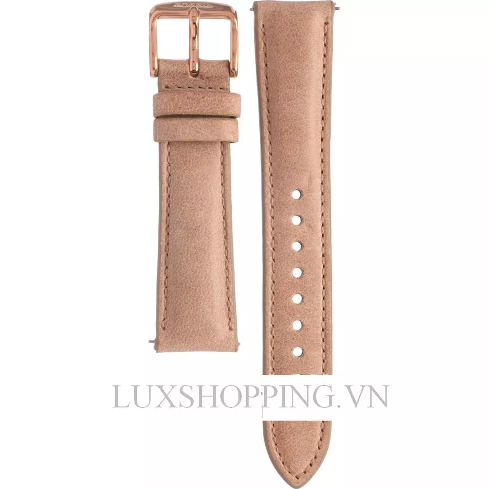 Fossil Beige Leather Strap 18mm
