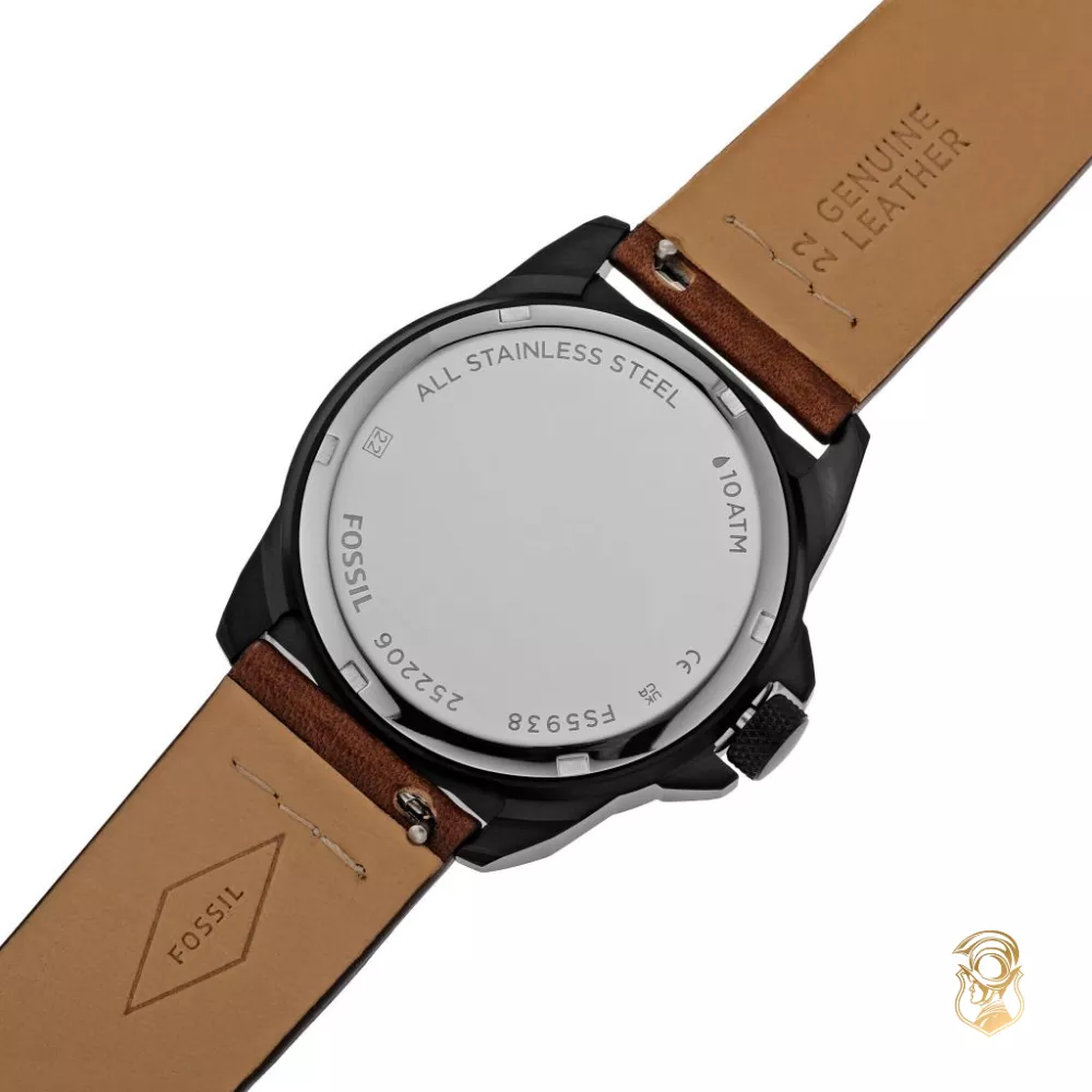 Fossil Bronson Brown Eco Leather Watch 40mm