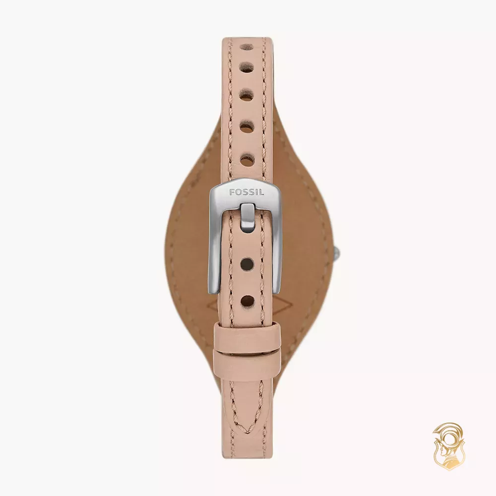 Fossil Carlie Beige Litehide™ Watch 28mm