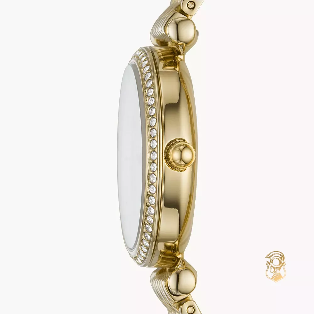 Fossil Carlie Mini Three-Hand Gold-Tone Stainless Steel Watch 28mm