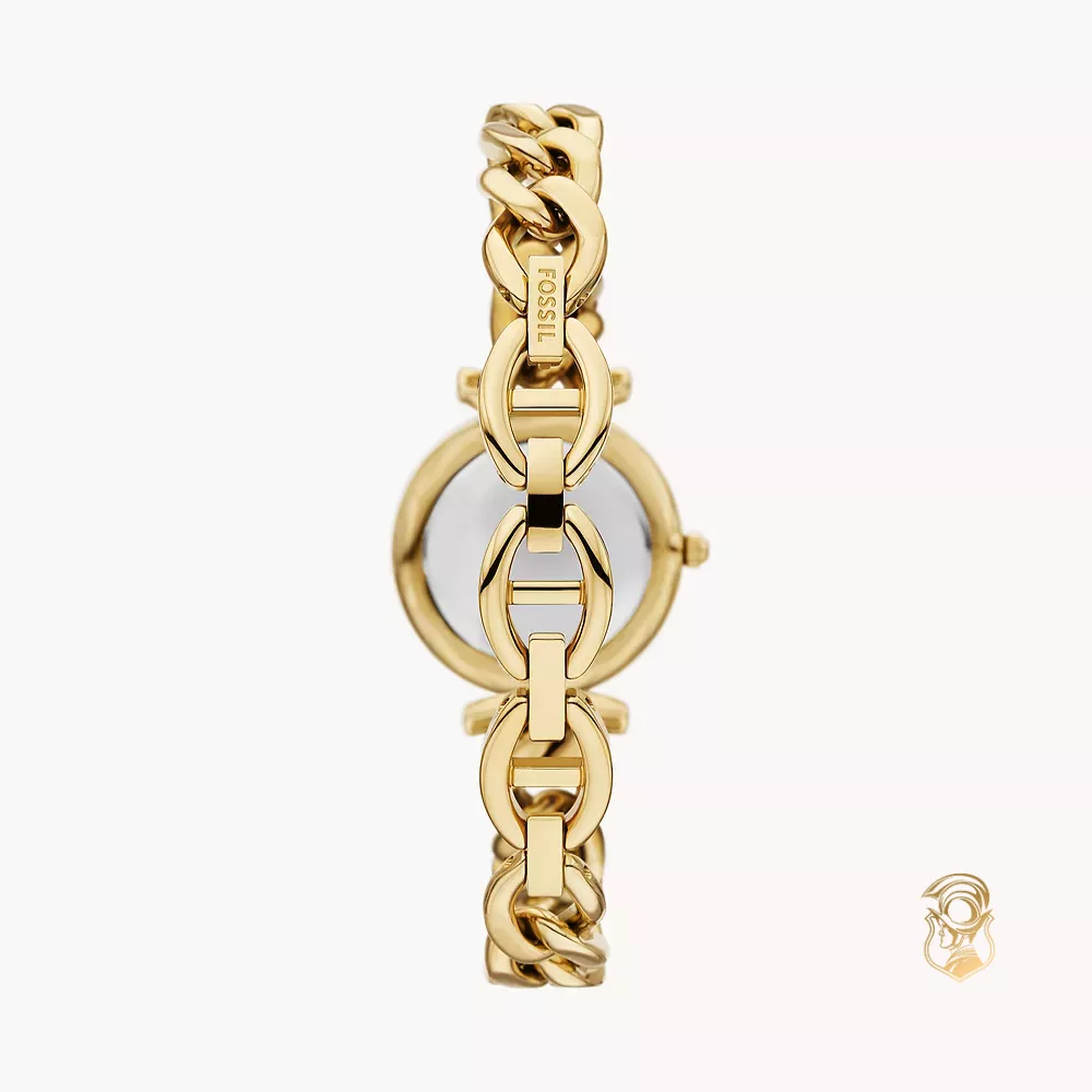 Fossil Carlie Three-Hand Gold-Tone Stainless Steel Watch and Bracelet Set Watch 28mm