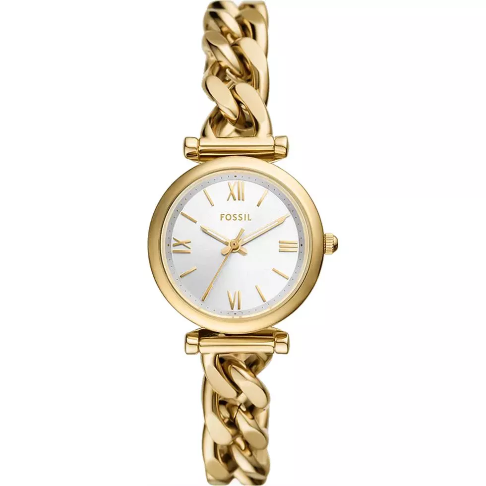 Fossil Carlie Three-Hand Gold-Tone Watch 28mm  