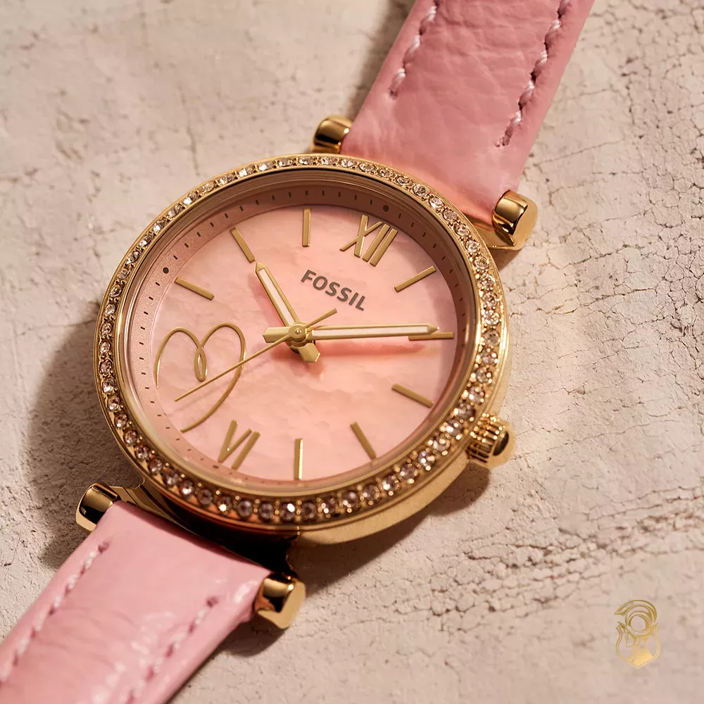 Fossil Carlie Three-Hand Pink Eco Watch 28mm