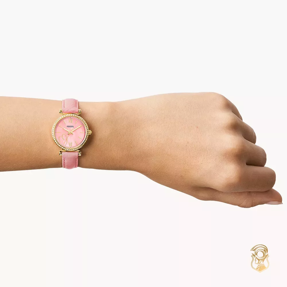 Fossil Carlie Three-Hand Pink Eco Watch 28mm