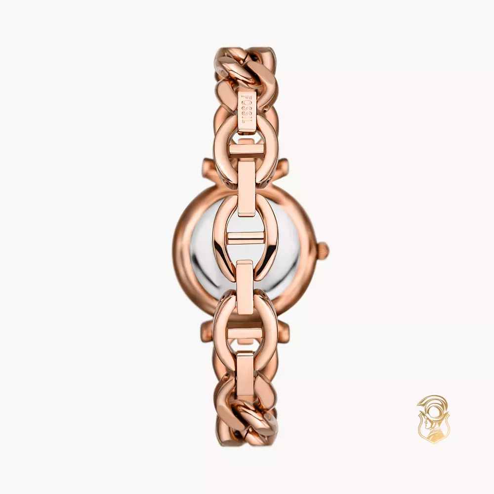 Fossil Carlie Three-Hand Rose Gold-Tone Stainless Steel Watch 28mm