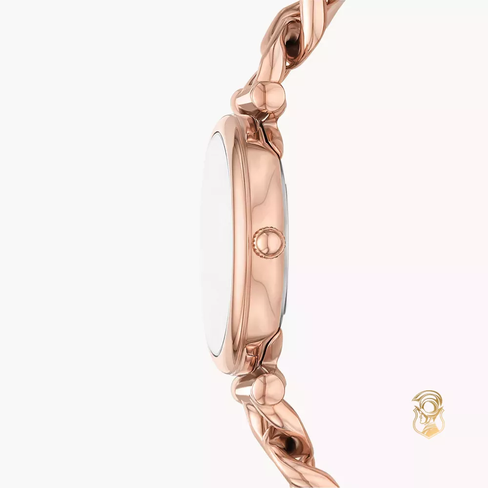 Fossil Carlie Three-Hand Rose Gold-Tone Stainless Steel Watch and Bracelet Set Watch 28mm