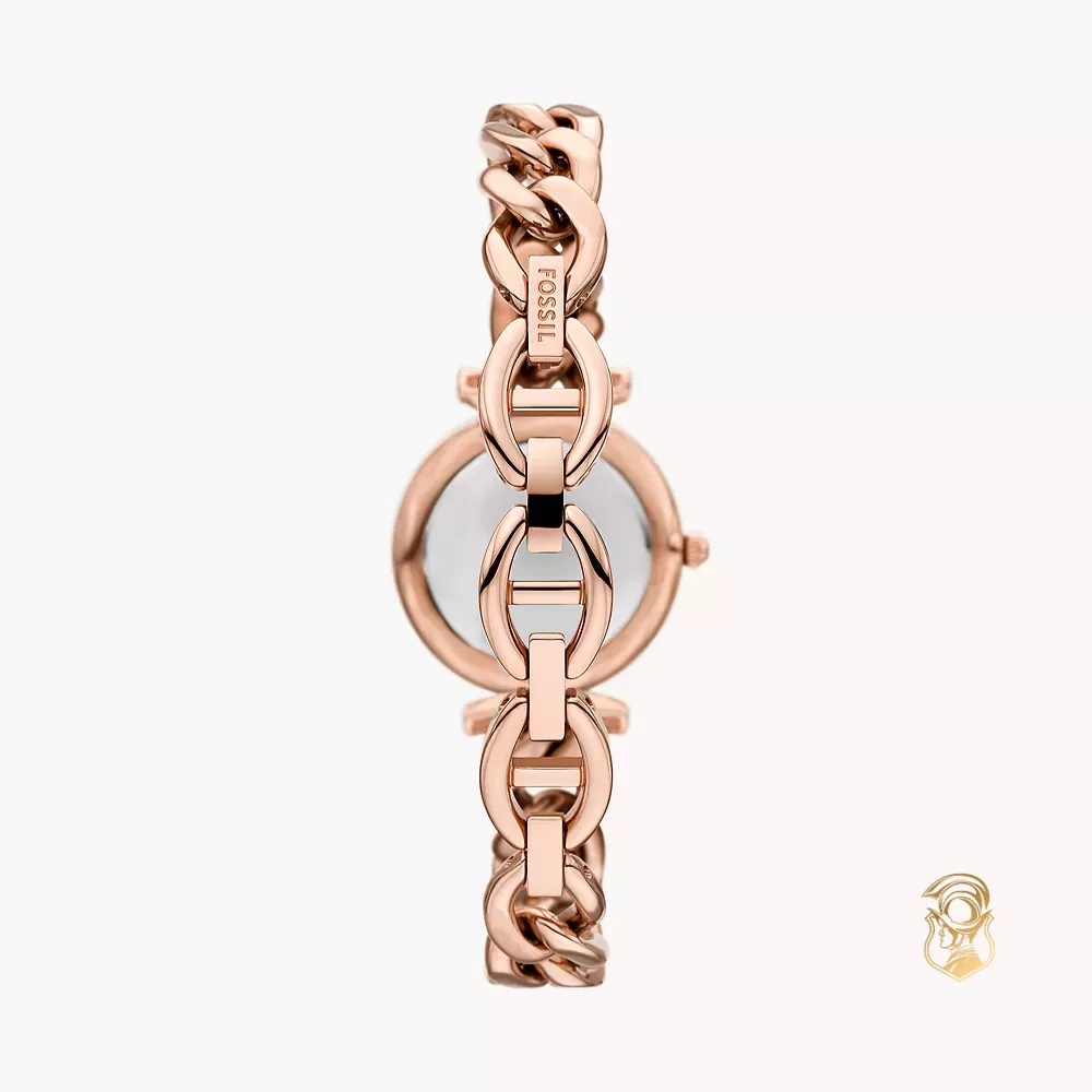 Fossil Carlie Three-Hand Rose Gold-Tone Stainless Steel Watch and Bracelet Set Watch 28mm