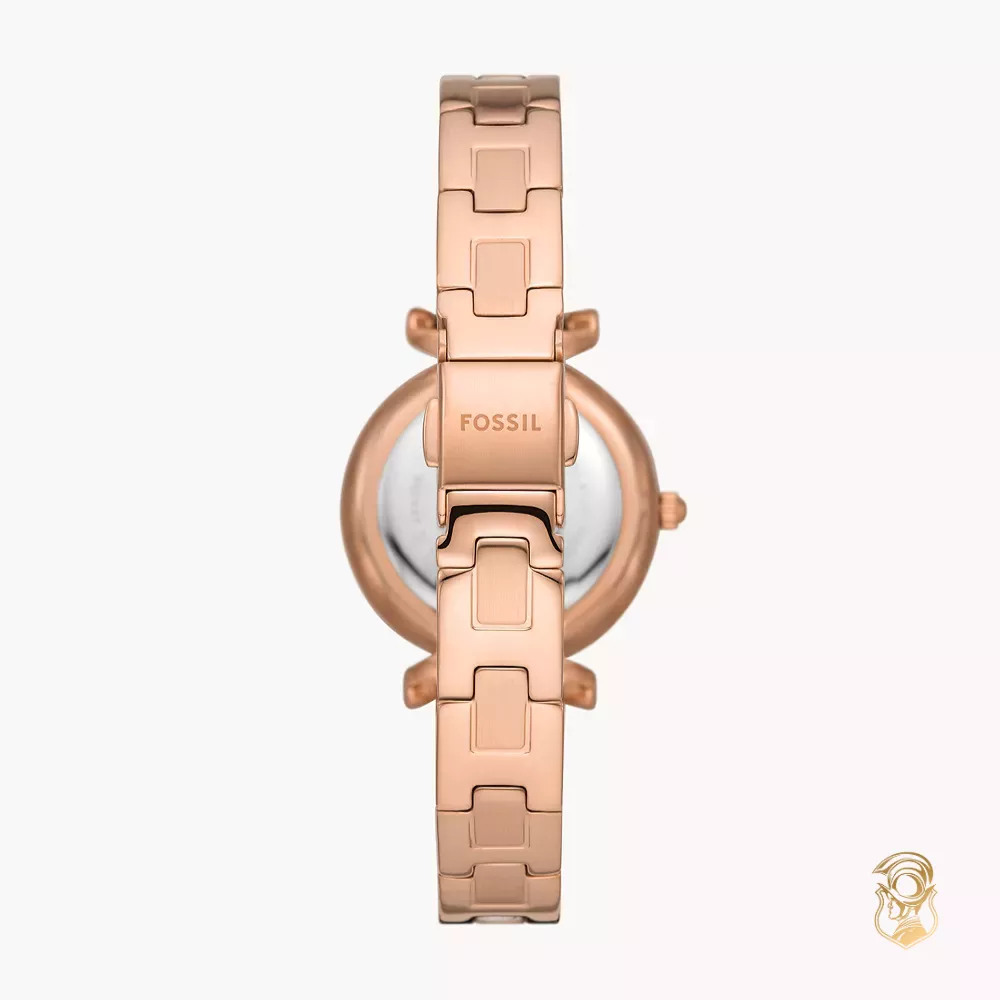 Fossil Carlie Three-Hand Rose Gold-Tone Watch 28mm