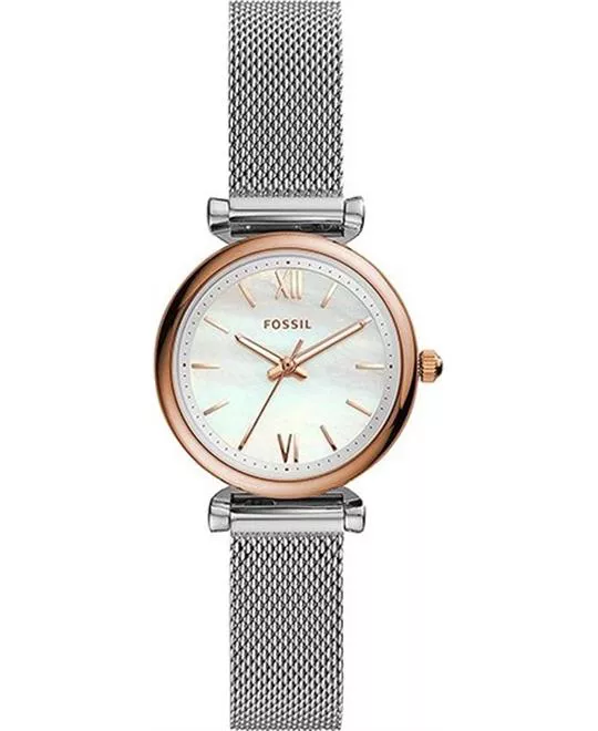 Fossil Carlie White Mother of Pearl Watch 28mm