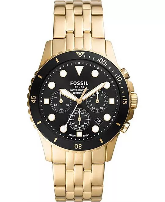 Fossil Chronograph Black Dial Men's Watch 42mm