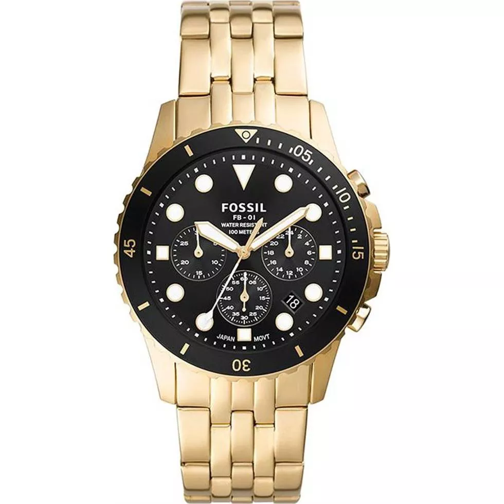 Fossil Chronograph Black Dial Men's Watch 42mm