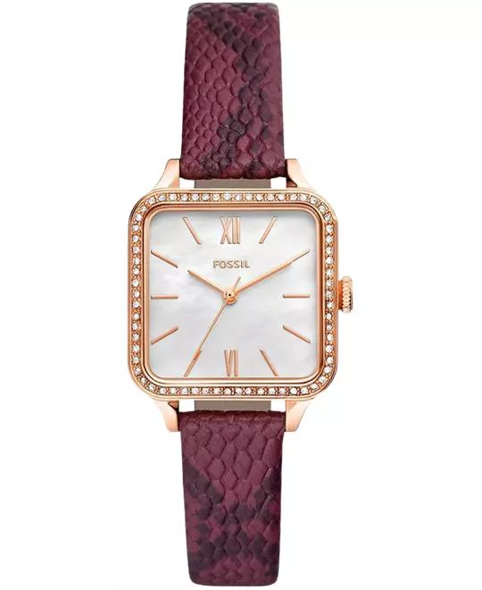 Fossil Colleen Three-Hand Red Leather Watch 28mm