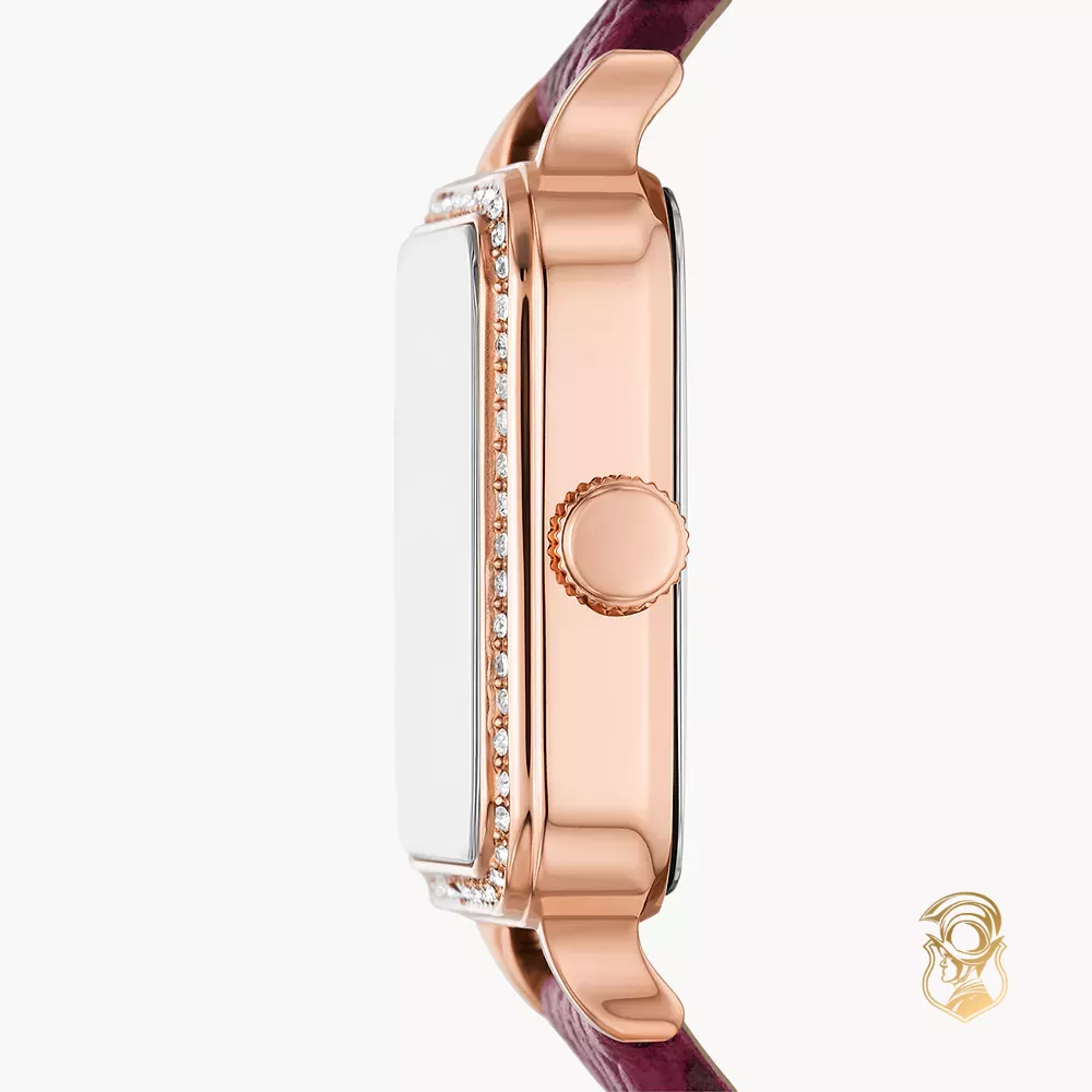 Fossil Colleen Three-Hand Red Leather Watch 28mm