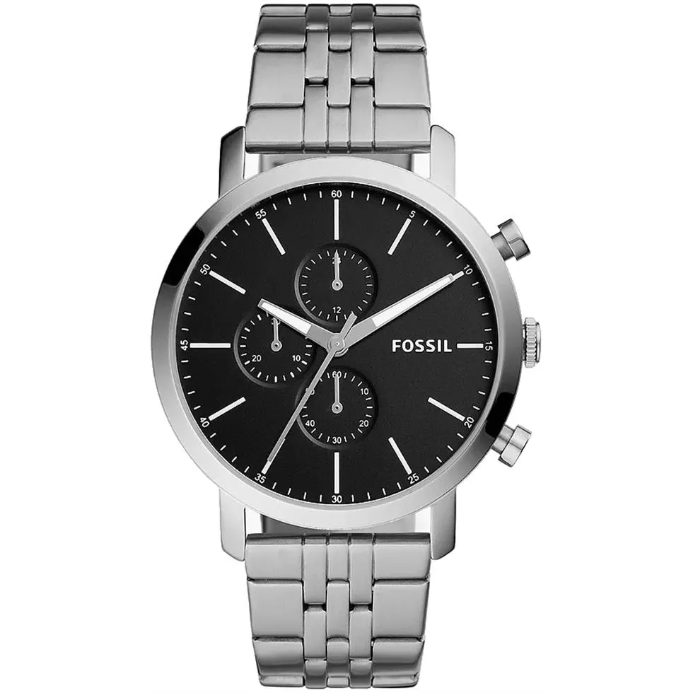 Fossil Dayle Black Chronograph Men Watch 44mm