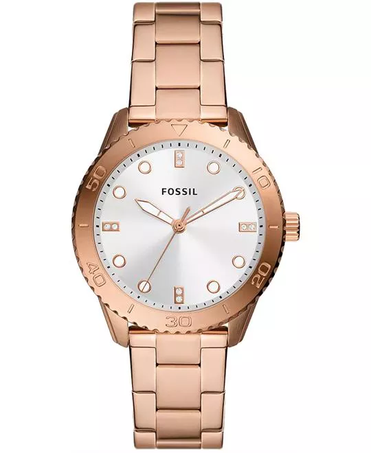 Fossil Dayle Three-Hand Rose Gold-Tone Watch 38mm