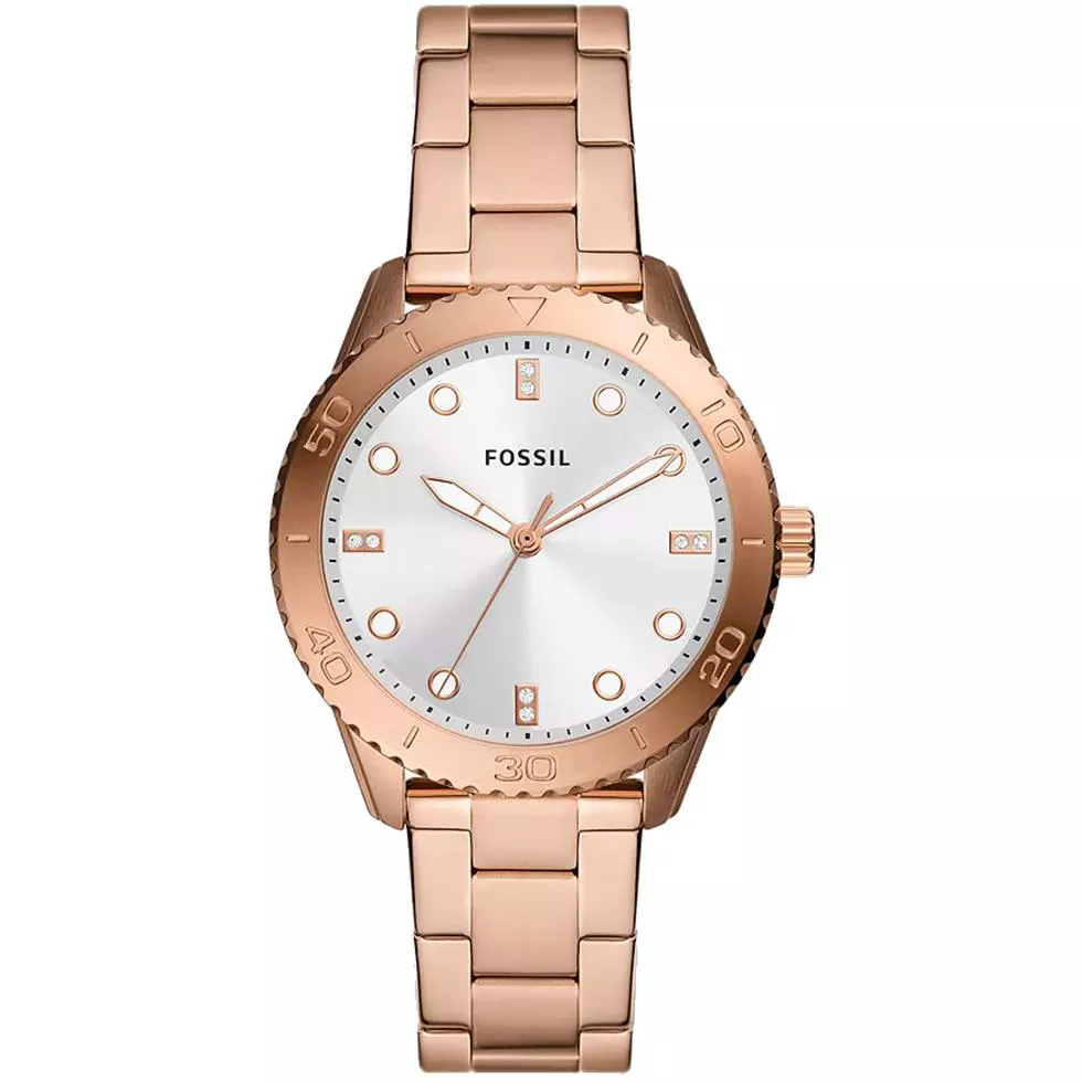 Fossil Dayle Three-Hand Rose Gold-Tone Watch 38mm