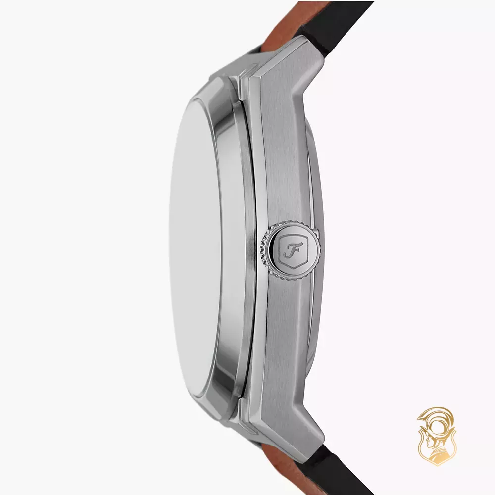 Fossil Everett Automatic Brown Leather Watch 42mm