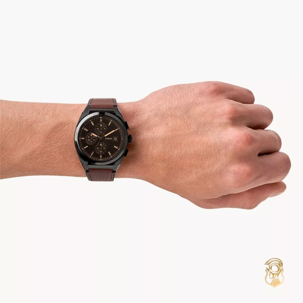 Fossil Everett Chronograph Brown LiteHide™ Watch 42mm