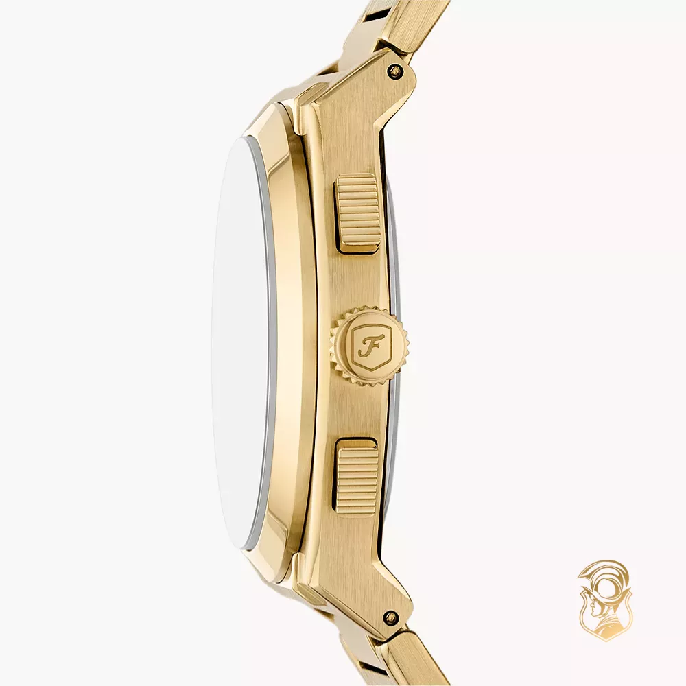 Fossil Everett Chronograph Gold-Tone Stainless Steel Watch 44mm