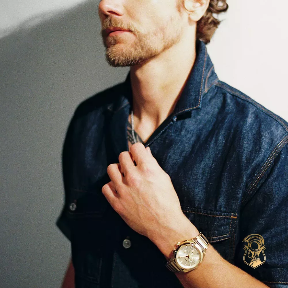 Fossil Everett Chronograph Gold-Tone Stainless Steel Watch 44mm