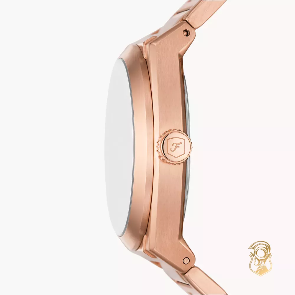 Fossil Everett Three-Hand Date Rose Gold-Tone Watch 42mm