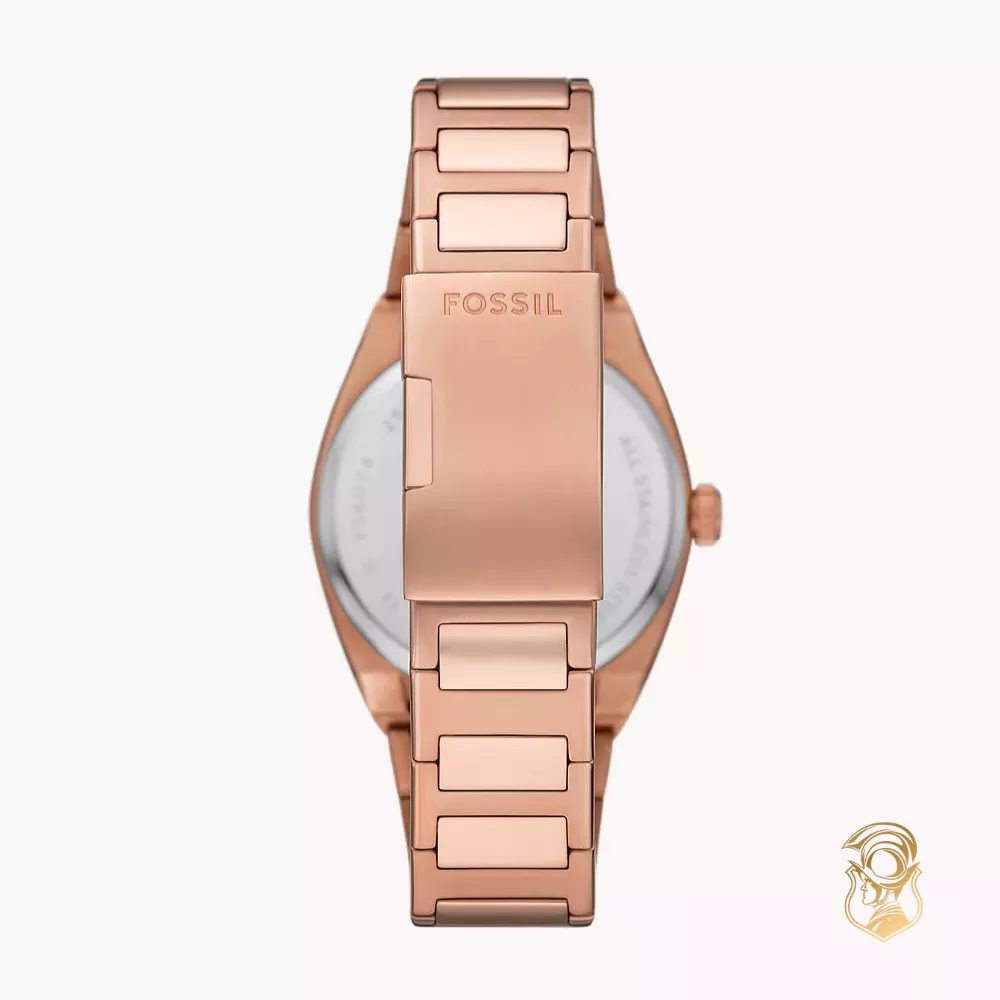 Fossil Everett Three-Hand Date Rose Gold-Tone Watch 42mm