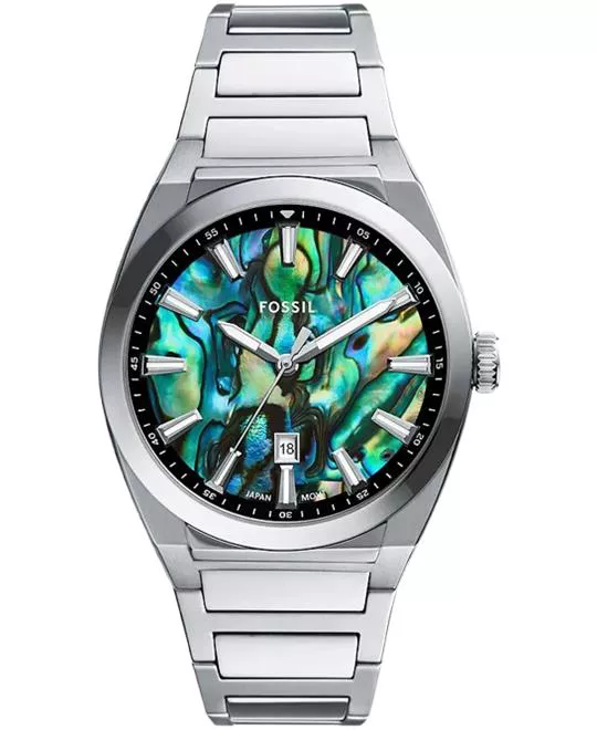 Fossil Everett Three-Hand Date Stainless Steel Watch 42mm