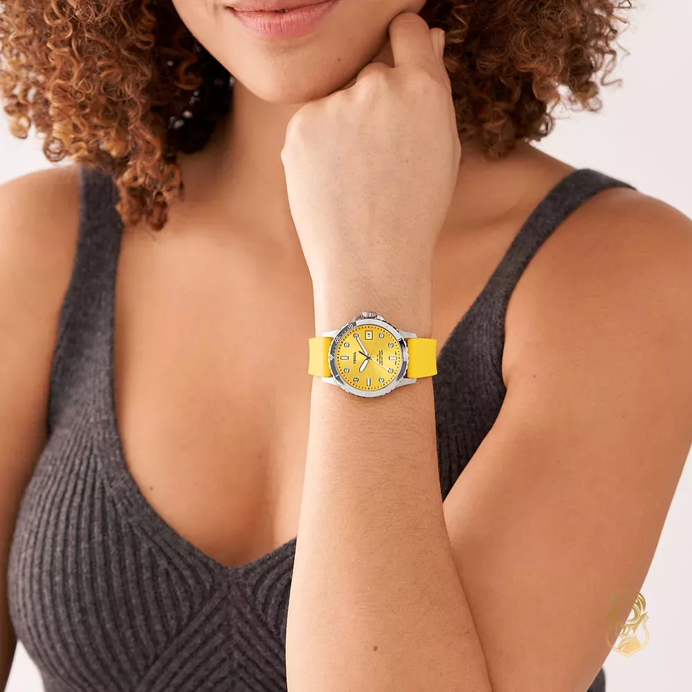 Fossil FB-01 Date Yellow Watch 36mm