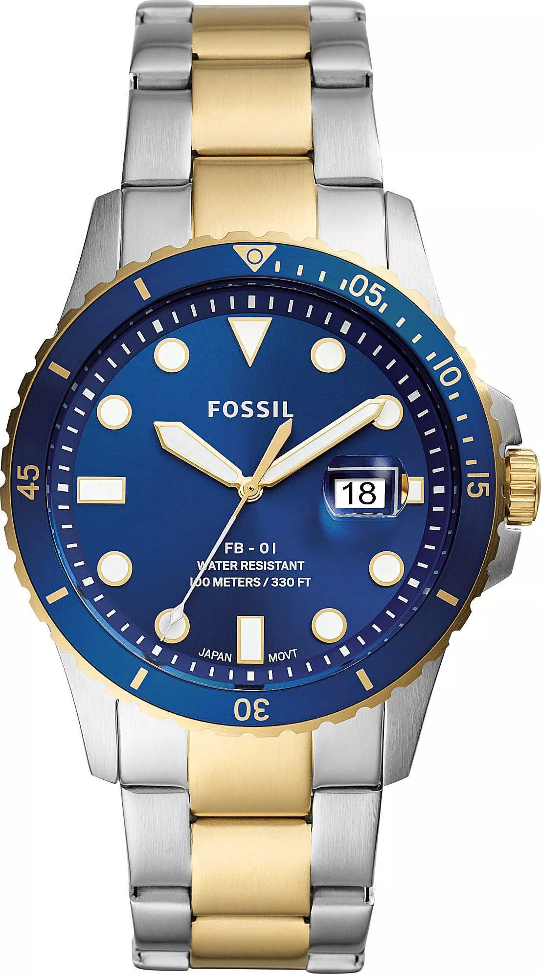 MSP: 97999 Fossil FB-01 Three-Hand Date Men's Watch 42mm 4,440,000