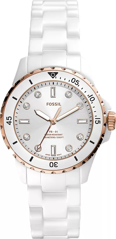 MSP: 100334 Fossil FB-01 White Ceramic Watch 36mm 8,520,000