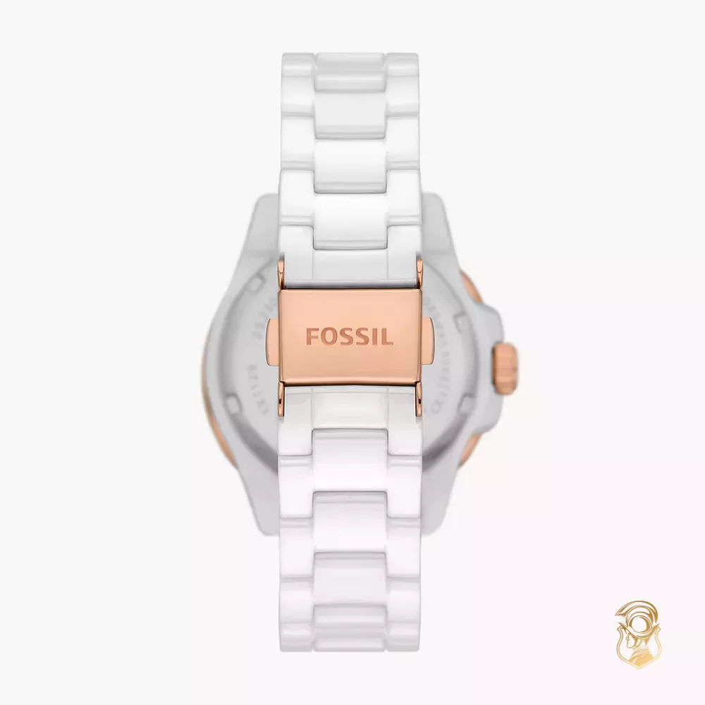 Fossil FB-01 White Ceramic Watch 37mm