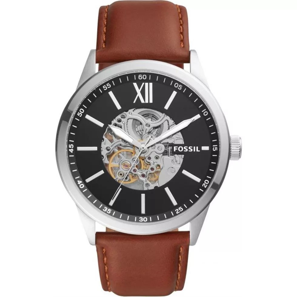Fossil Flynn Brown Leather Watch 48MM